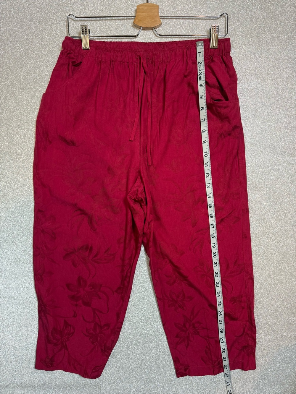 Short-Sleeve Two-Piece Pajama Set in Raspberry - Picture 7 of 8